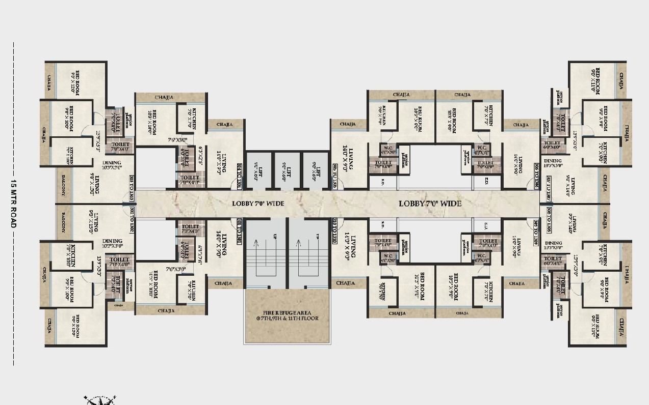 Pushpak Pride 3rd -13th Floor